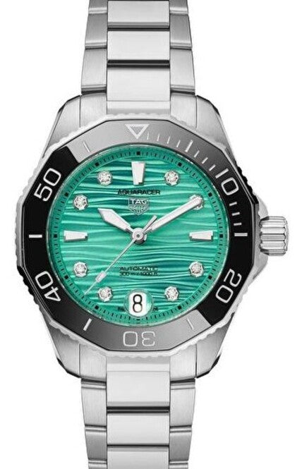 TAG Heuer Aquaracer Lady Zielony 36 mm Stal