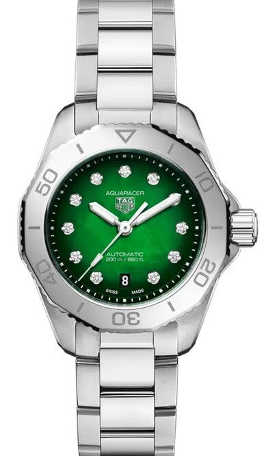 TAG Heuer Aquaracer Lady Zielony 30 mm Stal