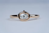 Cartier Baignoire Biały 25 mm Złoto różowe WGBA0048