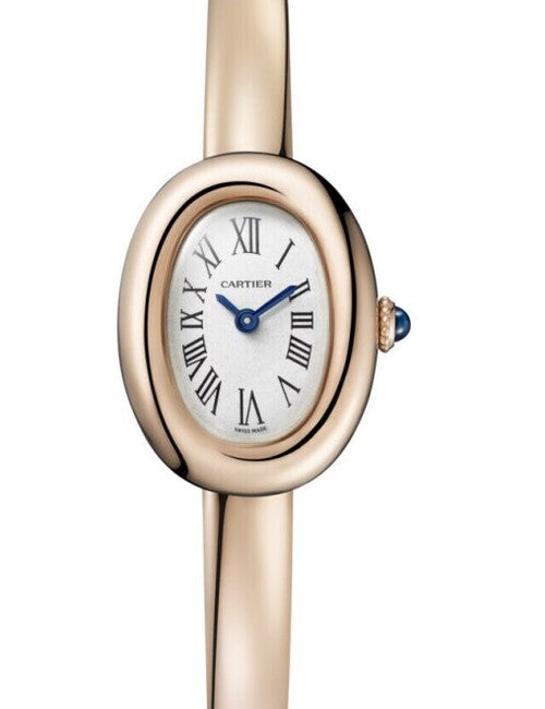 Cartier Baignoire Biały 25 mm Złoto różowe WGBA0081