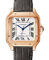 Cartier Santos Srebrny 42 mm Złoto różowe WGSA0028