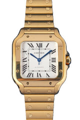 Cartier Santos Srebrny 35 mm Żółte złoto WGSA0030