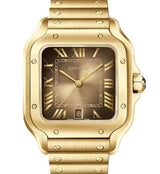 Cartier Santos Brązowy 40 mm Żółte złoto WGSA0095