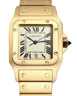 Cartier Santos Srebrny 35 mm Żółte złoto WGSA0107
