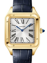 Cartier Santos Dumont Srebrny 47 mm Żółte złoto WGSA0108