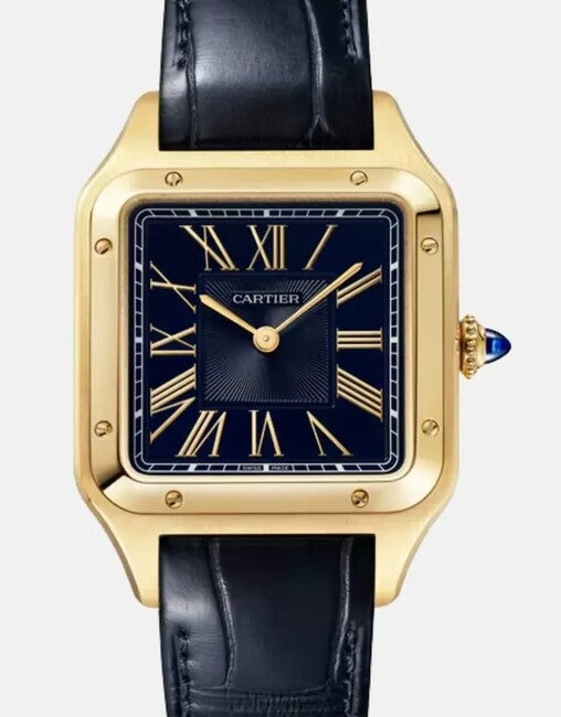Cartier Santos Dumont Niebieski 44 mm Żółte złoto WGSA0115