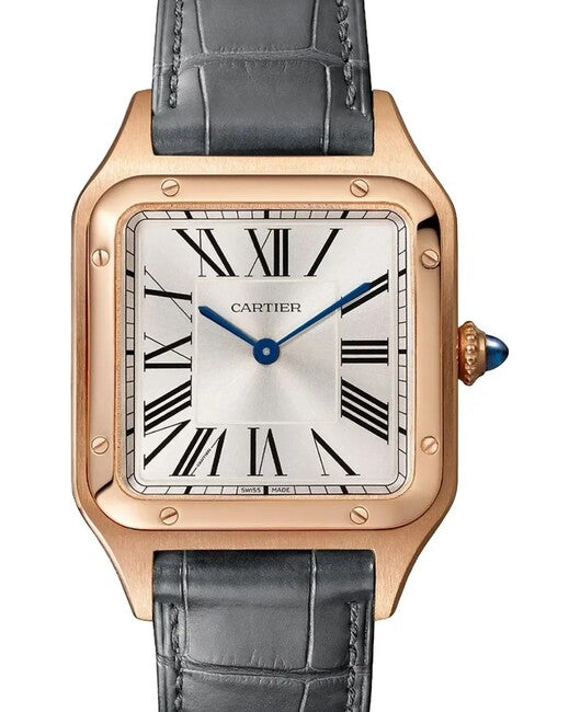 Cartier Santos Dumont Srebrny 44 mm Złoto różowe WGSA0116
