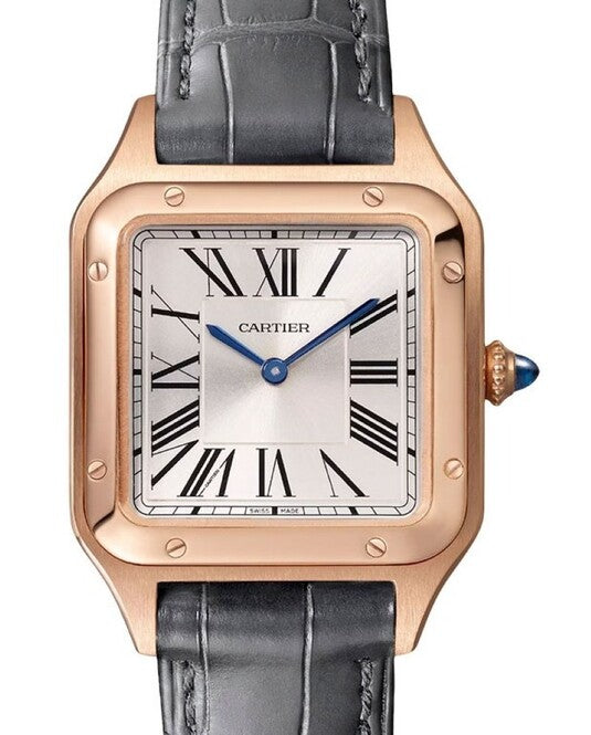 Cartier Santos Dumont Srebrny 38 mm Złoto różowe WGSA0117
