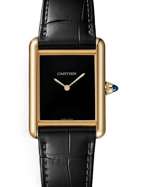 Cartier Tank Louis Cartier Czarny 34 mm Żółte złoto WGTA0091