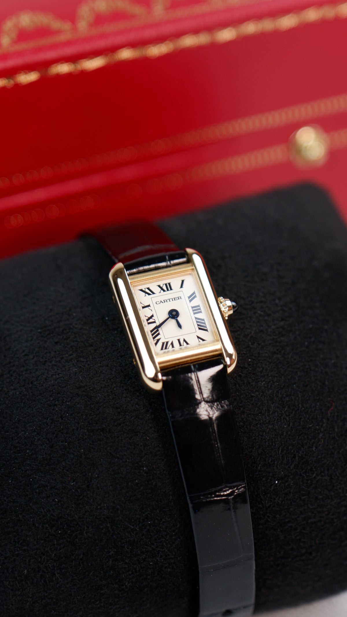 Cartier Tank Srebrny 24 mm Żółte złoto WGTA0212