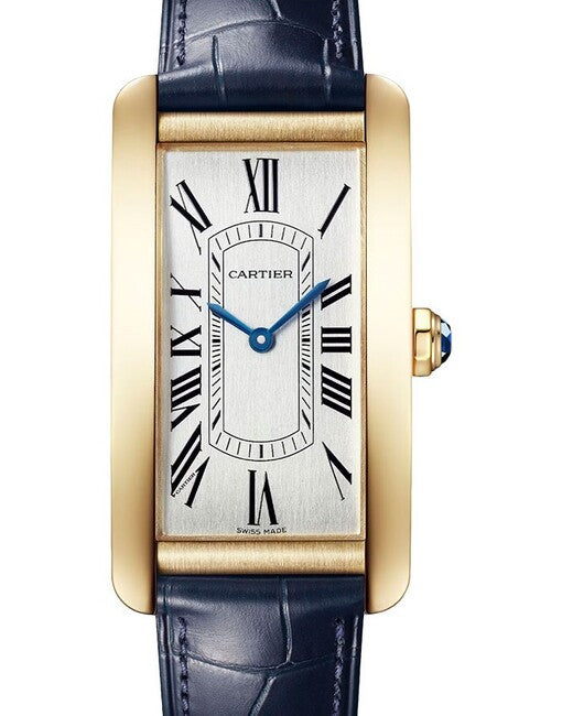 Cartier Tank Américaine Srebrny 44 mm Żółte złoto WGTA0300