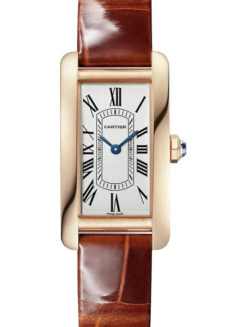 Cartier Tank Américaine Srebrny 35 mm Złoto różowe WGTA0340