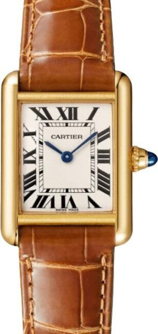 Cartier Tank Louis Cartier Srebrny 30 mm Żółte złoto WGTA0342