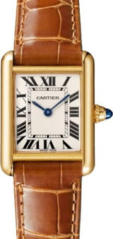 Cartier Tank Louis Cartier Srebrny 30 mm Żółte złoto WGTA0342
