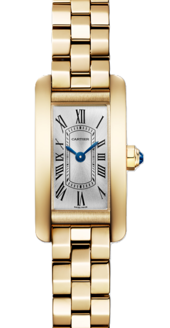 Cartier Tank Américaine Srebrny 28 mm Żółte złoto WGTA0405
