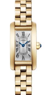 Cartier Tank Américaine Srebrny 28 mm Żółte złoto WGTA0405