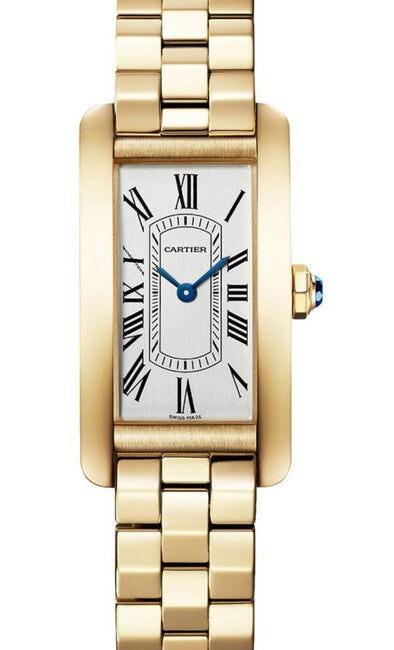 Cartier Tank Américaine Srebrny 35 mm Żółte złoto WGTA0406