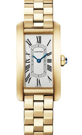 Cartier Tank Américaine Srebrny 35 mm Żółte złoto WGTA0406