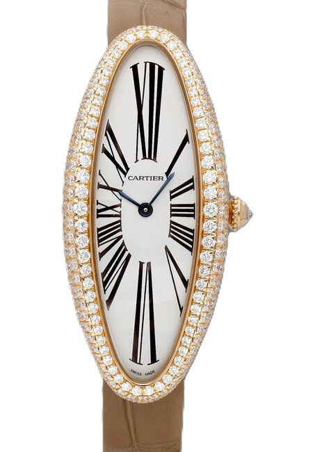 Cartier Baignoire Srebrny 47 mm Złoto różowe WJBA0006