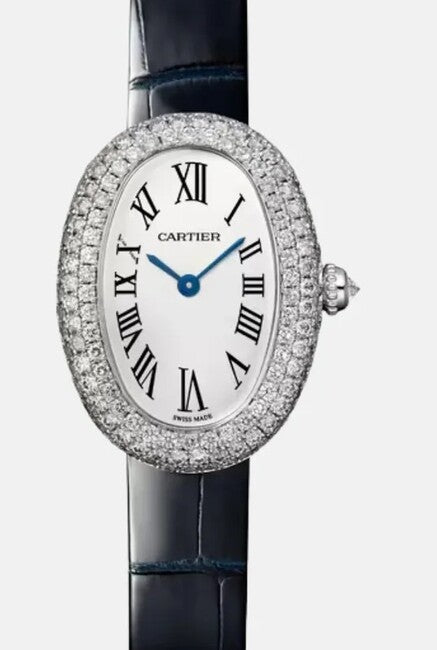 Cartier Baignoire Biały 32 mm Złoto białe WJBA0049