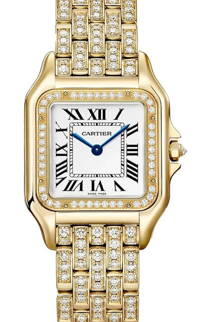Cartier Panthère Biały 27 mm Żółte złoto WJPN0060
