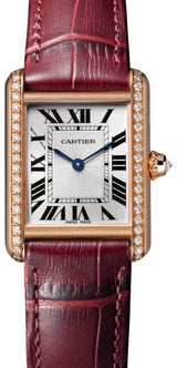 Cartier Tank Louis Cartier Srebrny 30 mm Złoto różowe WJTA0037