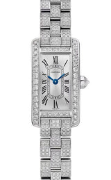 Cartier Tank Américaine Biały 28 mm Złoto białe WJTA0060
