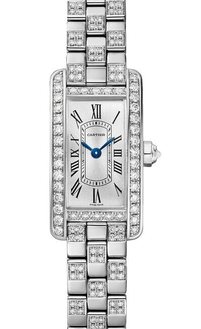 Cartier Tank Américaine Biały 28 mm Złoto białe WJTA0067