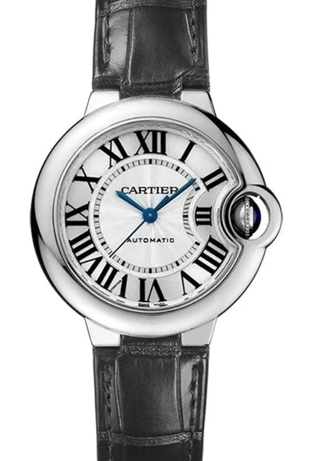 Cartier Ballon Bleu Srebrny 33 mm Stal WSBB0030