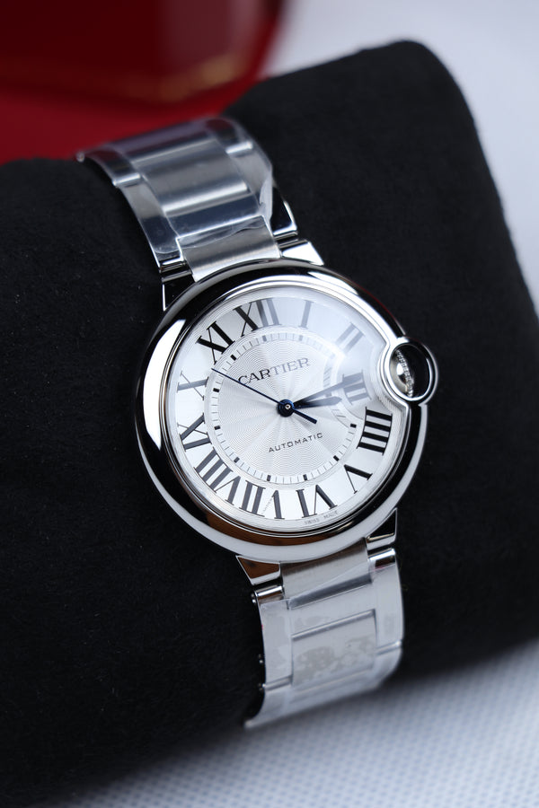 Cartier Ballon Bleu Srebrny 36 mm Stal