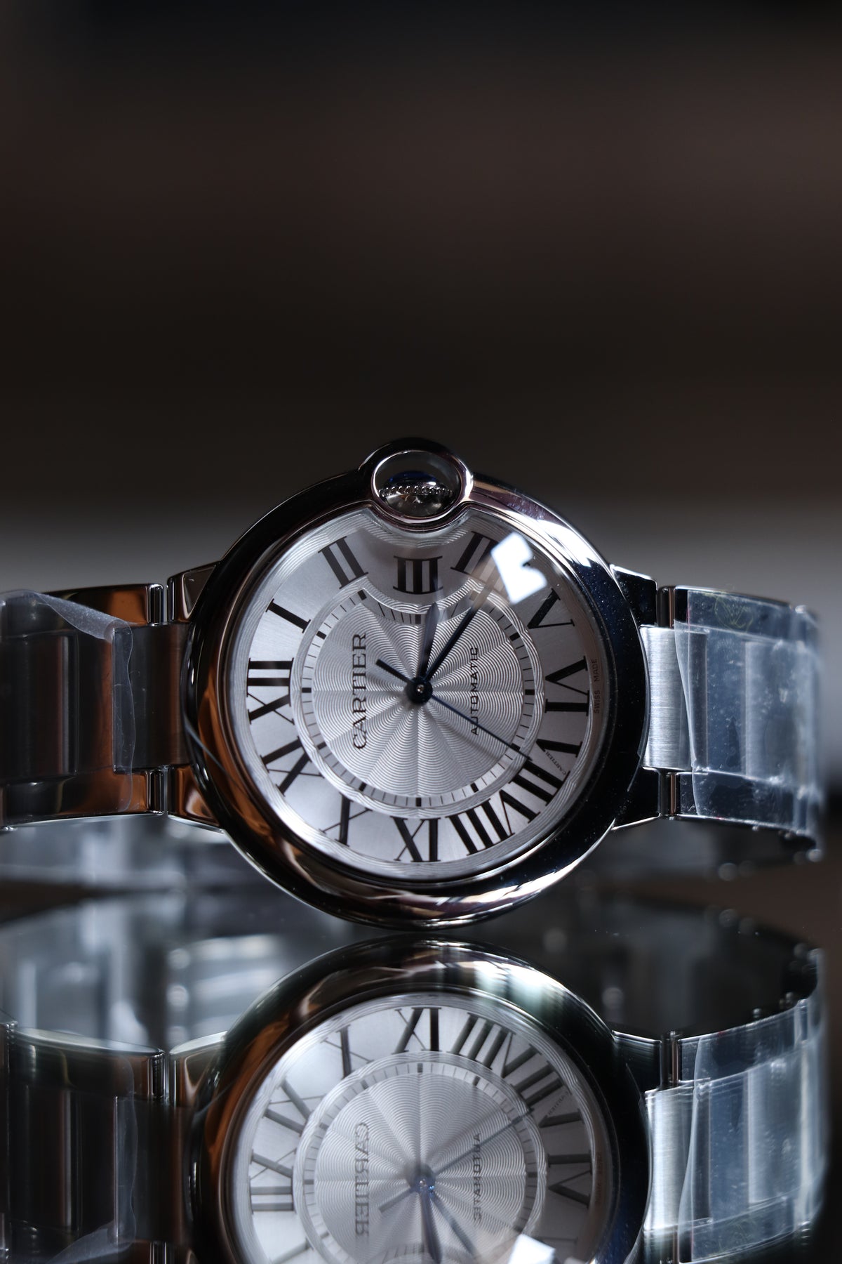 Cartier Ballon Bleu Srebrny 44 mm Stal WSBB0044
