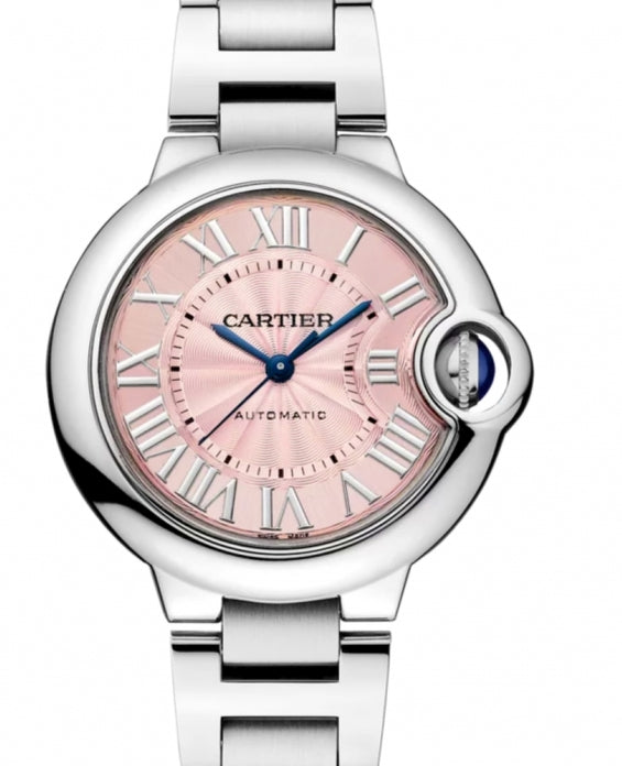 Cartier Ballon Bleu Różowy 33 mm Stal