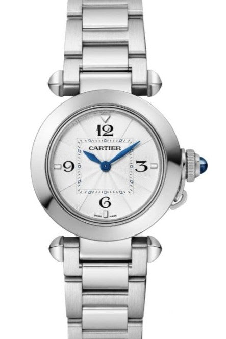 Cartier Pasha Srebrny 30 mm Stal WSPA0021