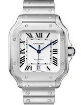 Cartier Santos Srebrny 39.8 mm Stal WSSA0018