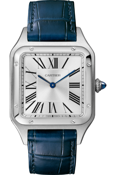 Cartier Santos Srebrny 43.5 mm Stal WSSA0022