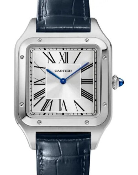 Cartier Santos Dumont Srebrny 46.6 mm Stal WSSA0032
