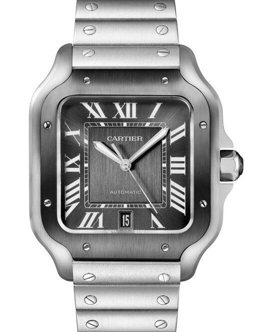 Cartier Santos Szary 39.8 mm Stal WSSA0037