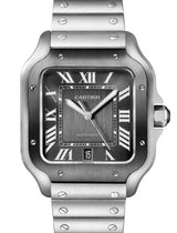 Cartier Santos Szary 39.8 mm Stal WSSA0037