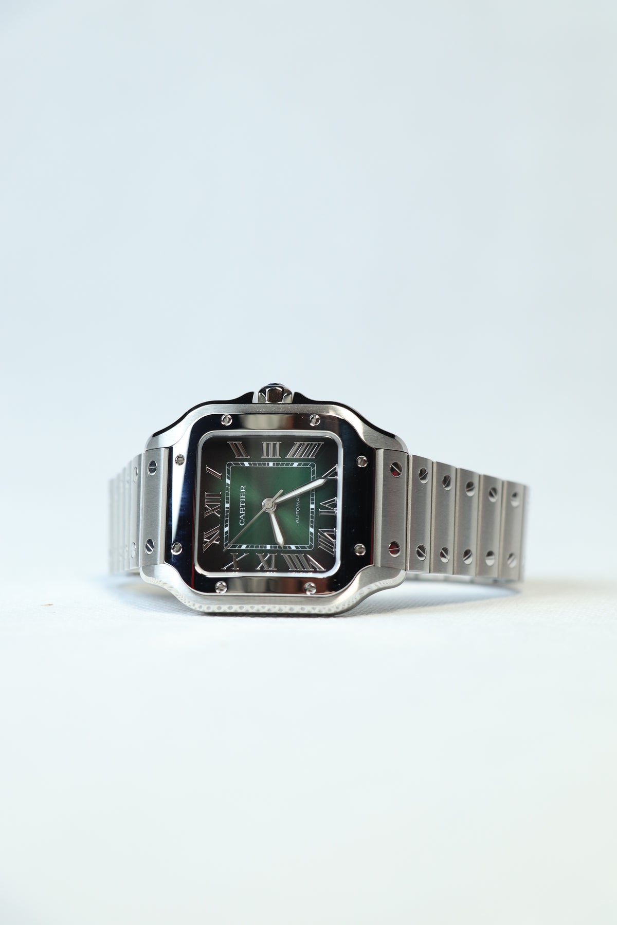 Cartier Santos Zielony 35.1 mm Stal WSSA0061