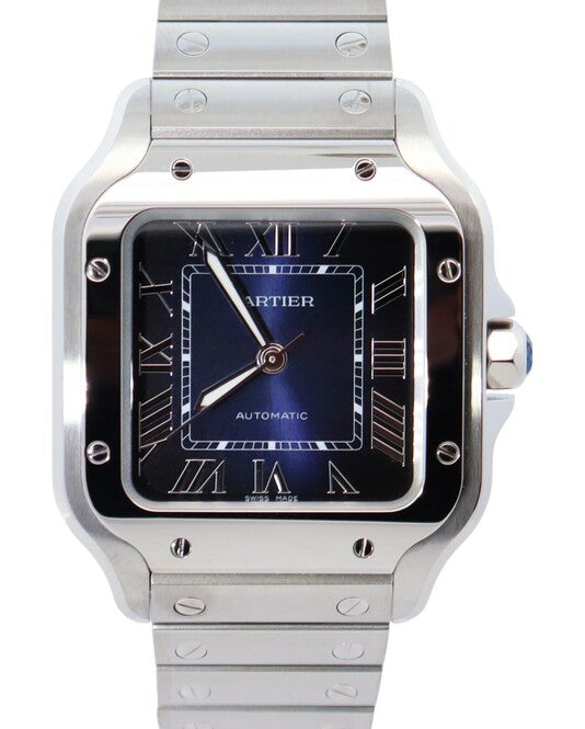 Cartier Santos Niebieski 35.1 mm Stal WSSA0063