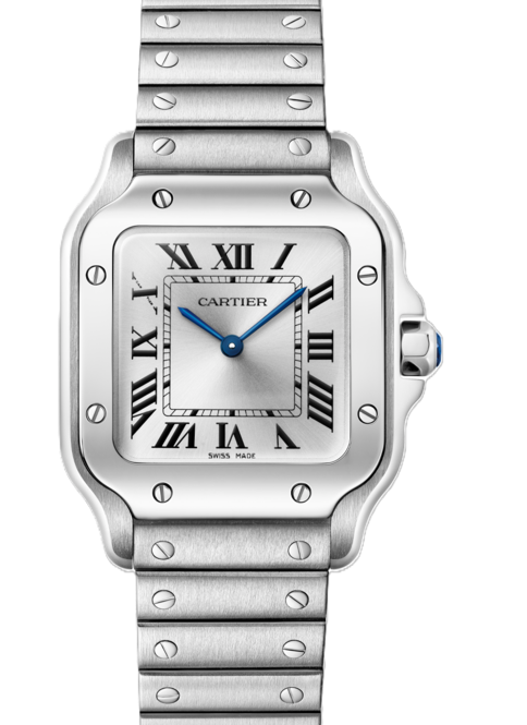 Cartier Santos Srebrny 27 mm Stal WSSA0082