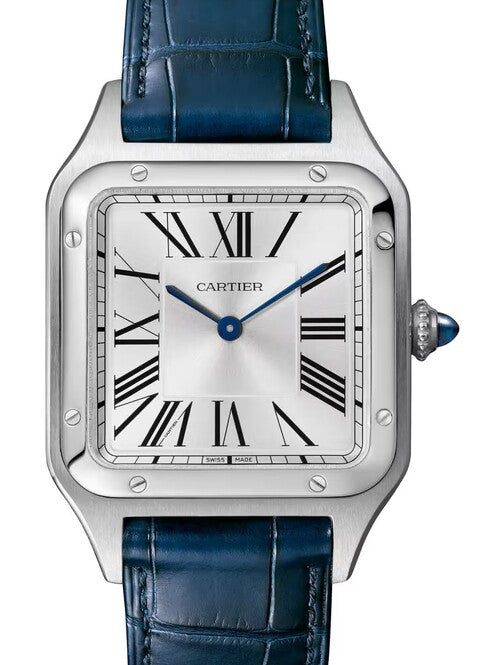Cartier Santos Dumont Srebrny 44 mm Stal