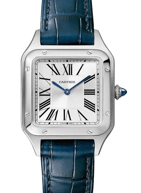 Cartier Santos Dumont Srebrny 38 mm Stal WSSA0086