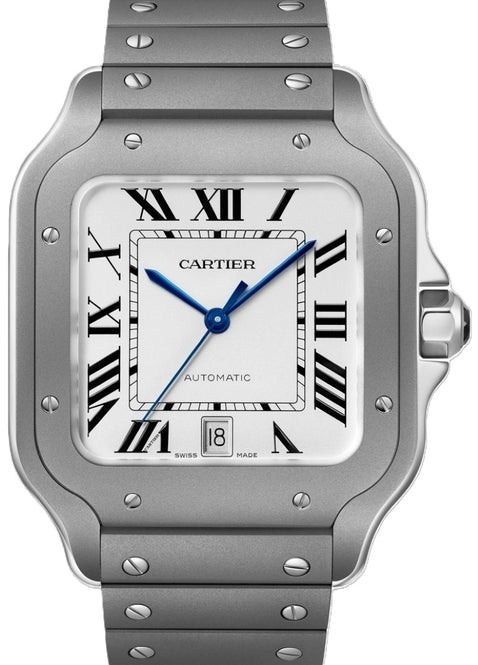 Cartier Santos Srebrny 40 mm Tytan WSSA0089