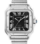 Cartier Santos Czarny 40 mm Stal WSSA0096