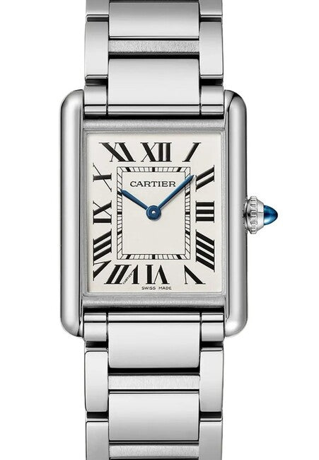 Cartier Tank Srebrny 34 mm Stal WSTA0106