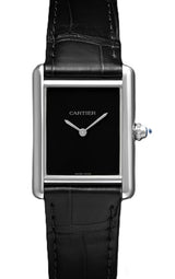 Cartier Tank Czarny 33 mm Stal WSTA0108