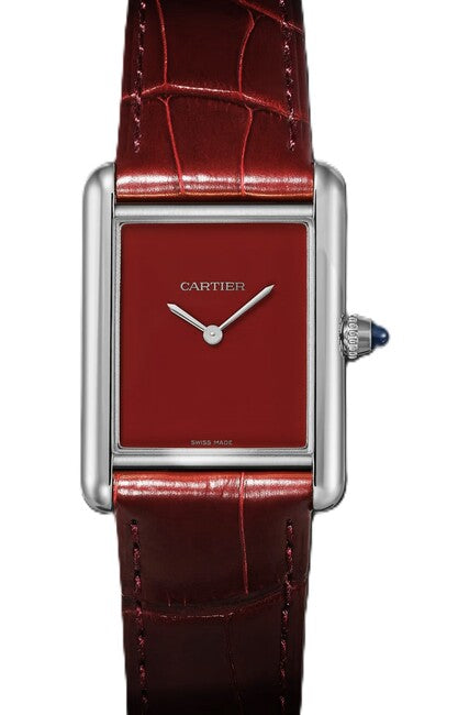 Cartier Tank Czerwony 34 mm Stal WSTA0113