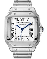 Cartier Santos Srebrny 35.1 mm Stal Wssa0029