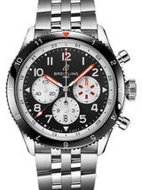 Breitling Super AVI Czarny 46mm Stal YB04451A1B1A1